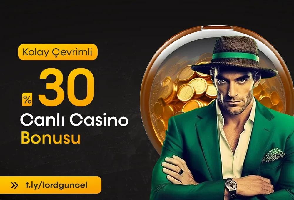 %30 Kolay Çevrimli Canlı Casino Bonusu