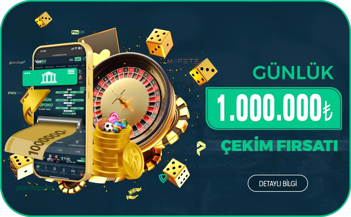 Günlük 1.000.000₺ Çekim Fırsatı İle Hızlı Ödeme