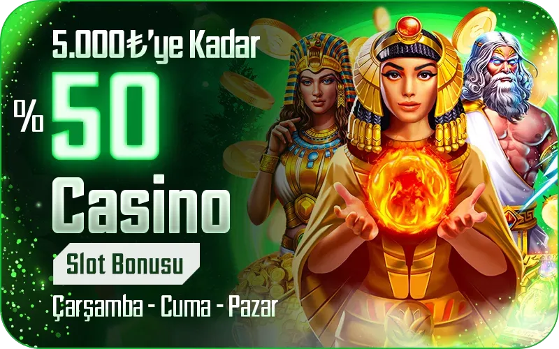 Güne Özel %50 Casino Slot Yatırım Bonusu Fırsatı