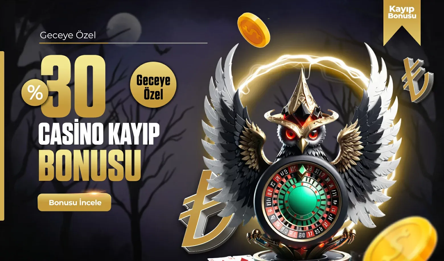 %30 Gece Casino Discount Bonusu