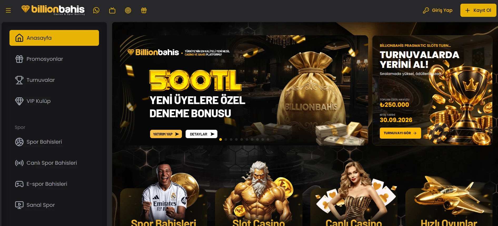 Billionbahis Bonuslar